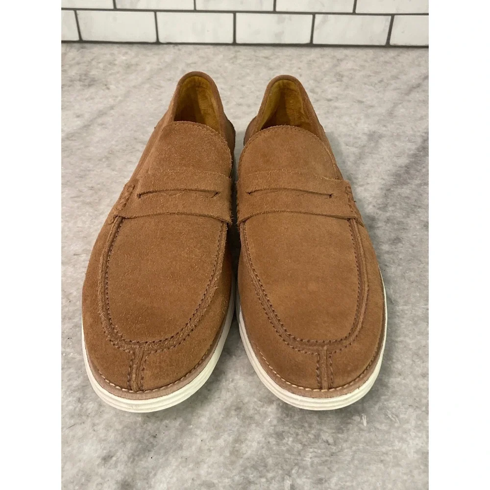 Martin Dingman Penny Loafers Mens 11 Brown Suede Bill Snuff Casual Slip On Shoes
